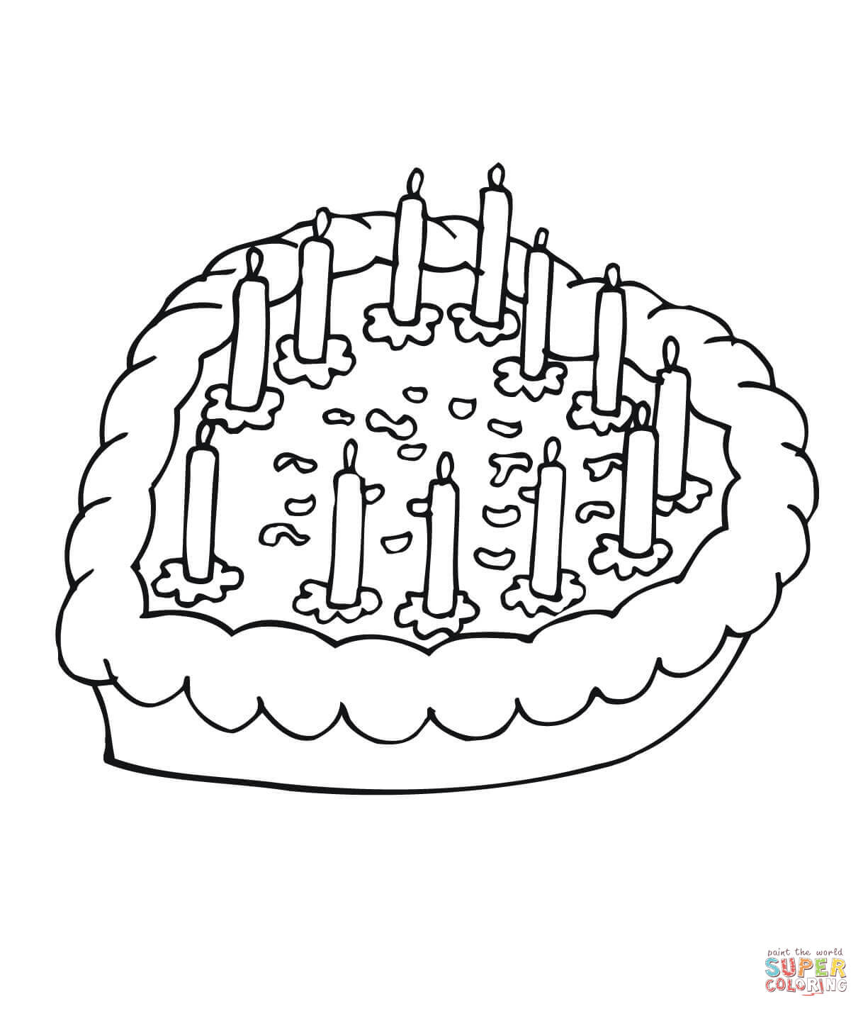 Valentine day cake coloring page free printable coloring pages