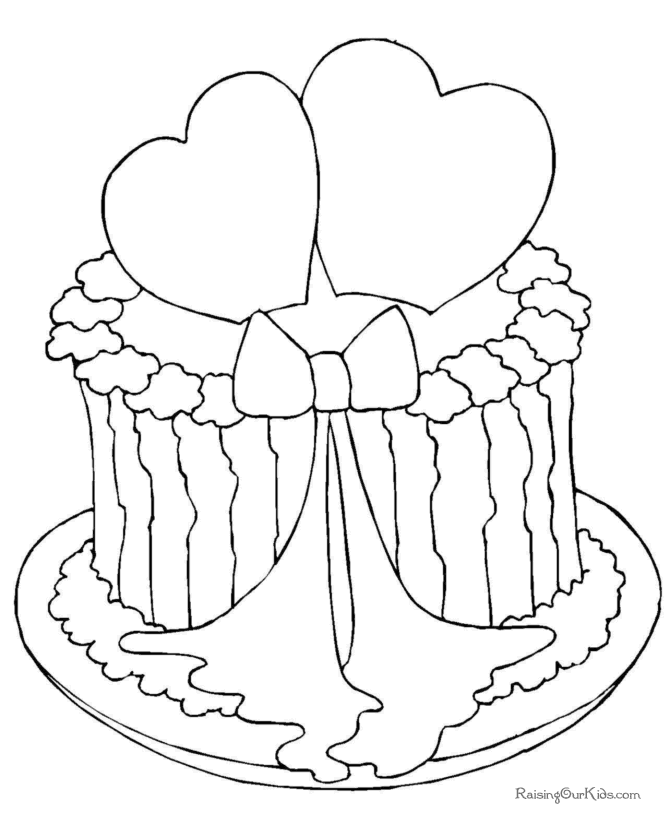 Free valentine day coloring pages