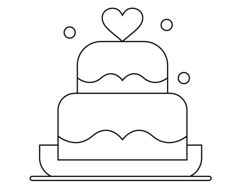 Valentines day cake coloring page free printable coloring pages