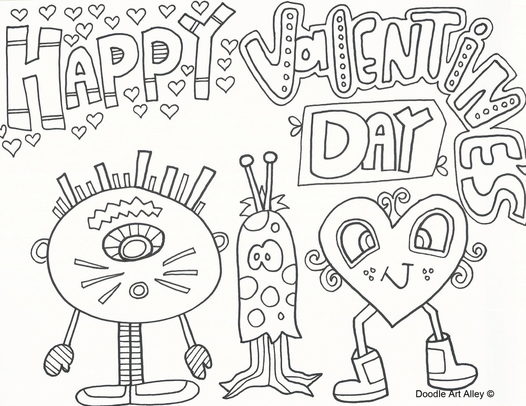 Valentines day coloring pages