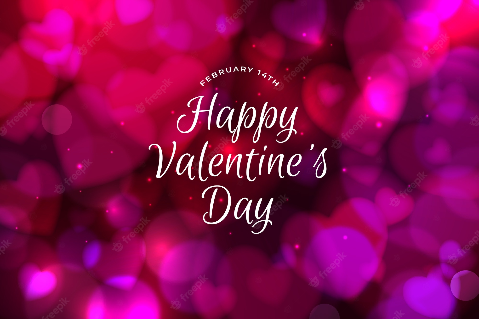 Happy Valentine Day instagram card in 2019 graphic trend, color