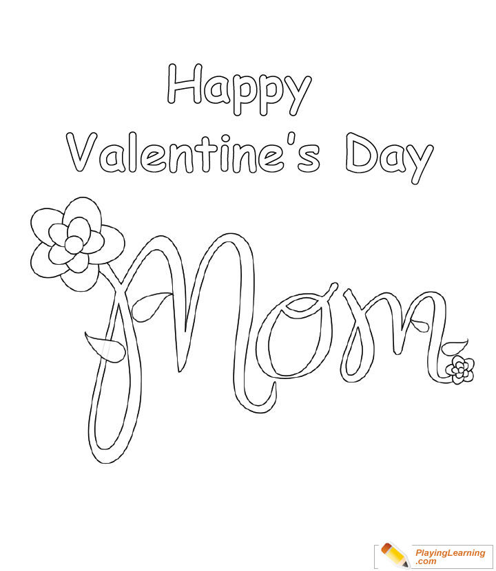 Valentine day coloring card for mom free valentine day coloring card for mom