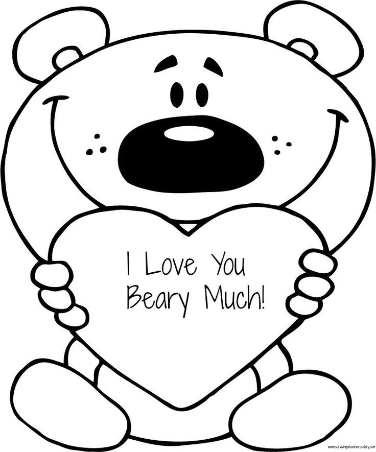 Free valentines i love you beary much coloring page printable valentine coloring pages valentines day coloring valentines day coloring page