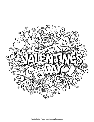 Happy valentines day coloring page â free printable pdf from