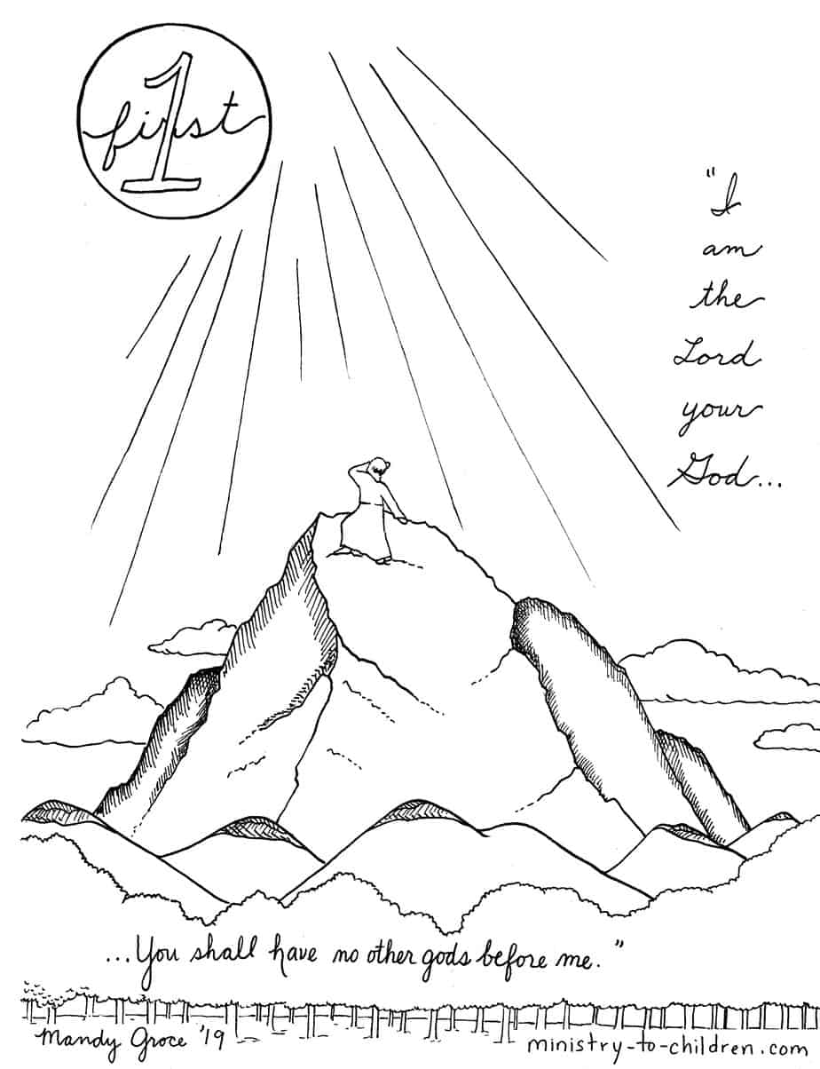 St mandment coloring page no other gods before me