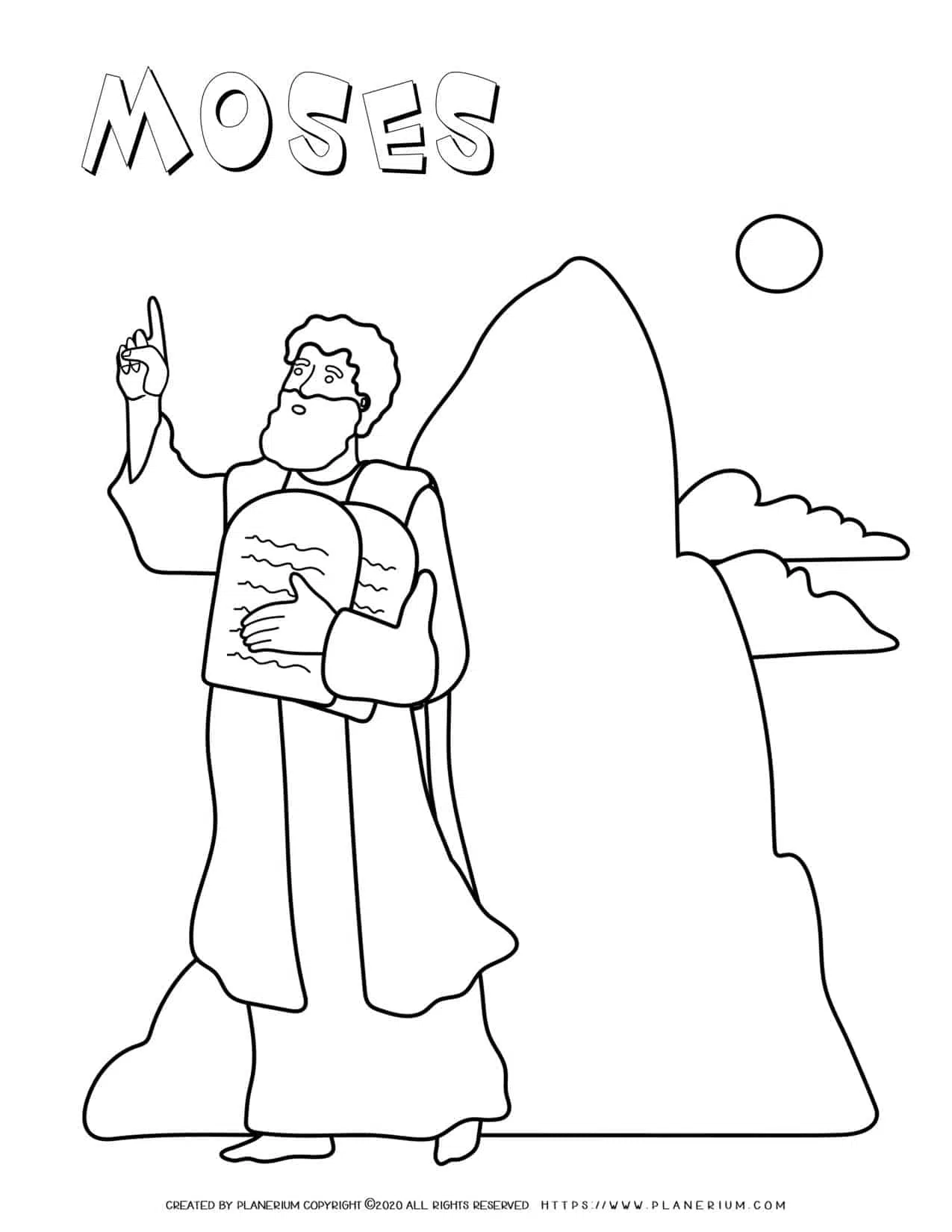 Moses on mount sinai