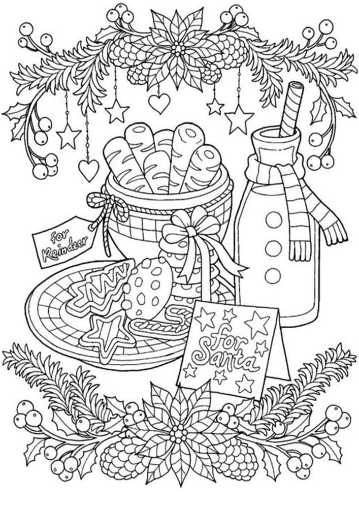 Free easy to print christmas coloring pages