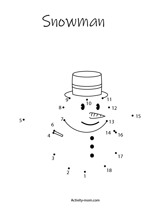 Free christmas dot to dot printables