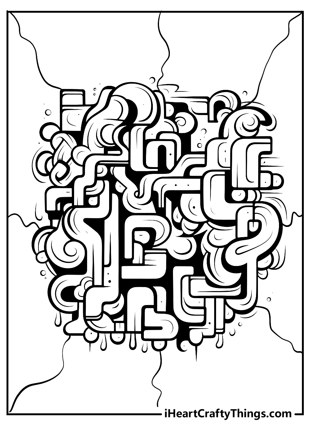 Printable graffiti coloring pages updated