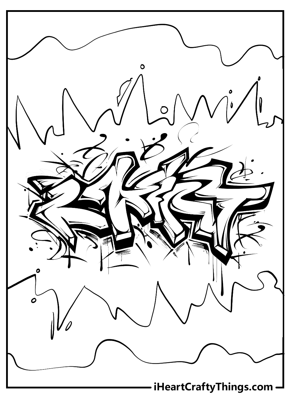 Printable graffiti coloring pages updated