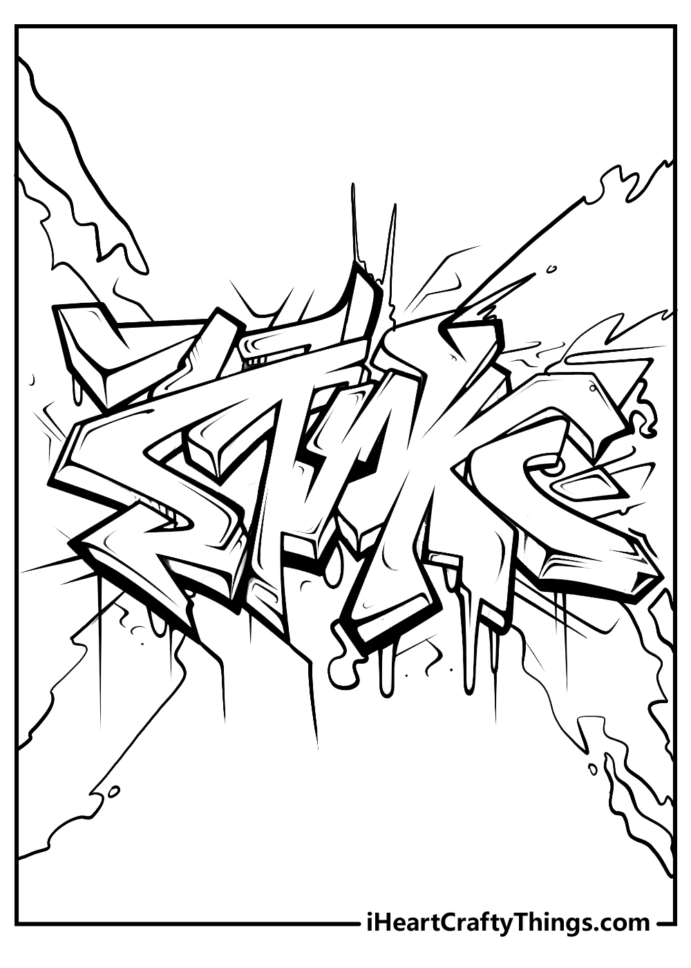 Printable graffiti coloring pages updated