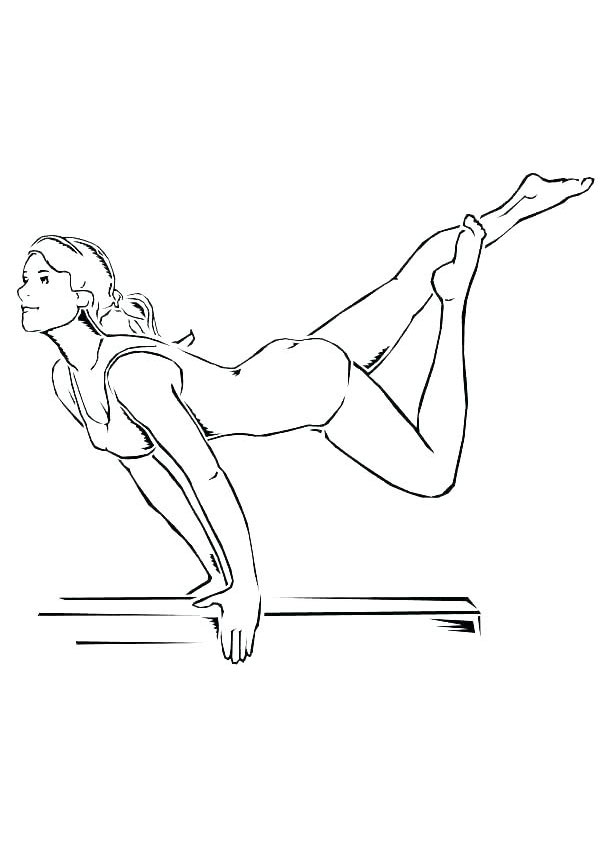 Coloring pages gymnastics coloring pages beam