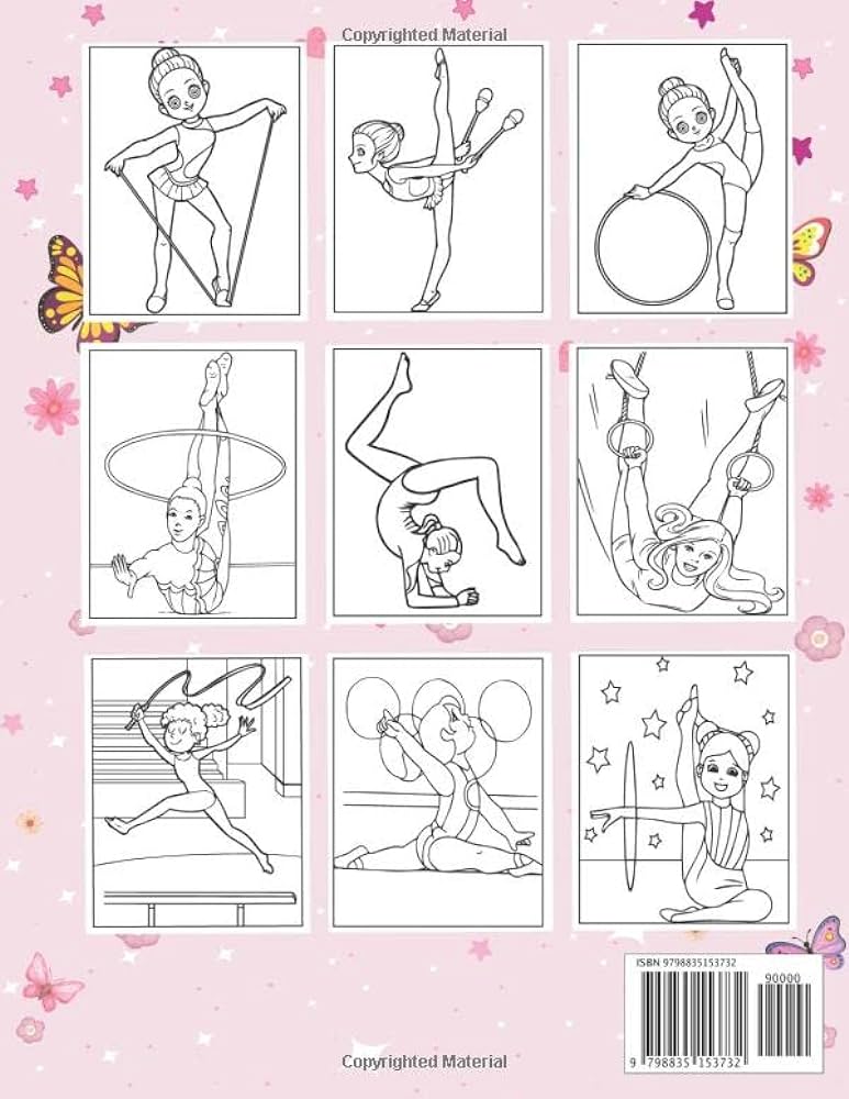 Gymnastics coloring book over cute gymnasts coloring pages for girls who love gymnastics exercises