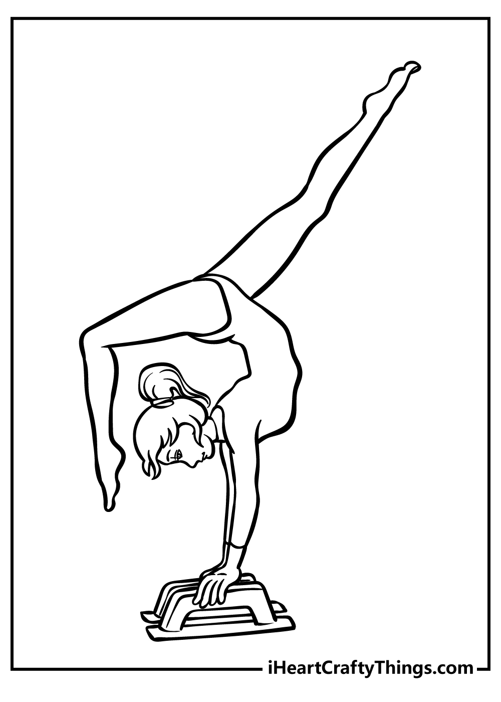 Gymnastics coloring pages free printables