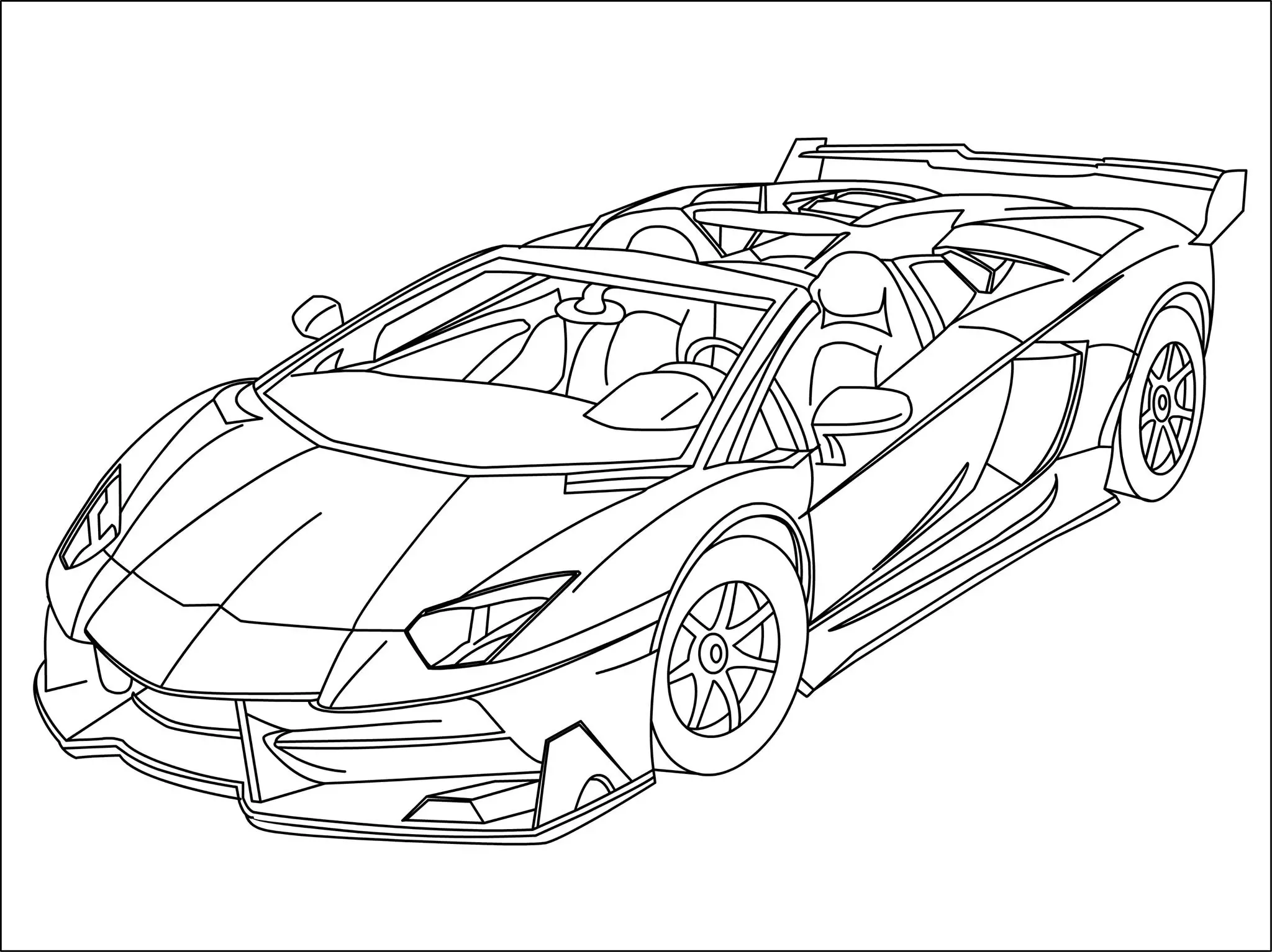 Fantastic lamborghini coloring pages pdf to print