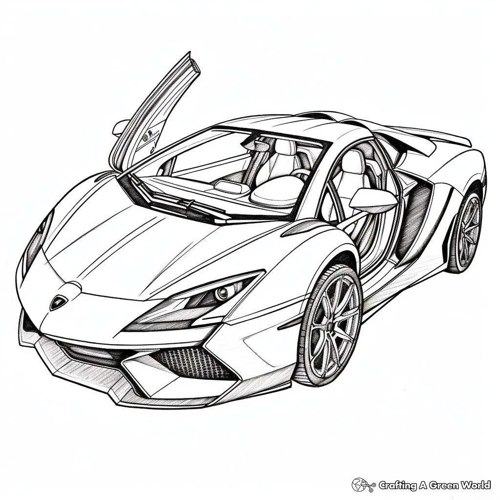 Supercar coloring pages