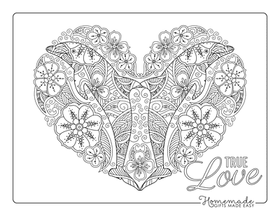 Best heart coloring pages for kids adults