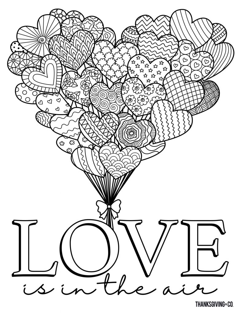 Free valentines coloring pages