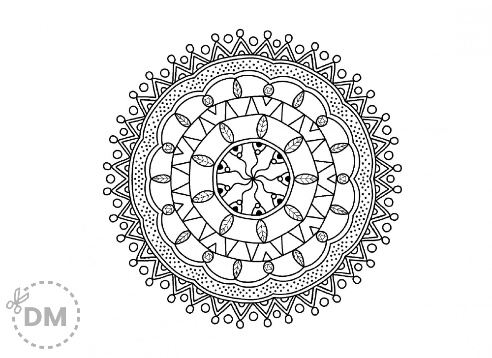 Free printable mandala coloring page