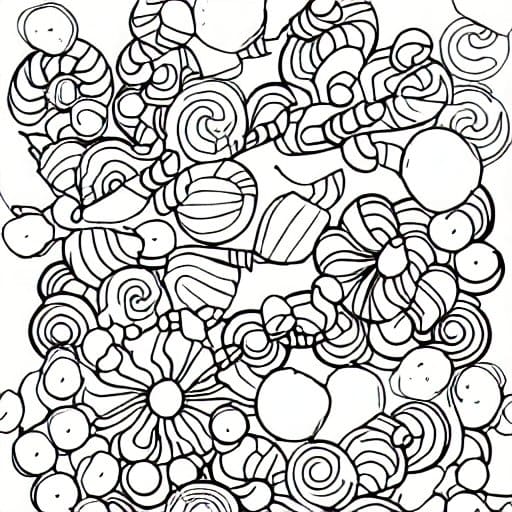 Hard candies coloring page