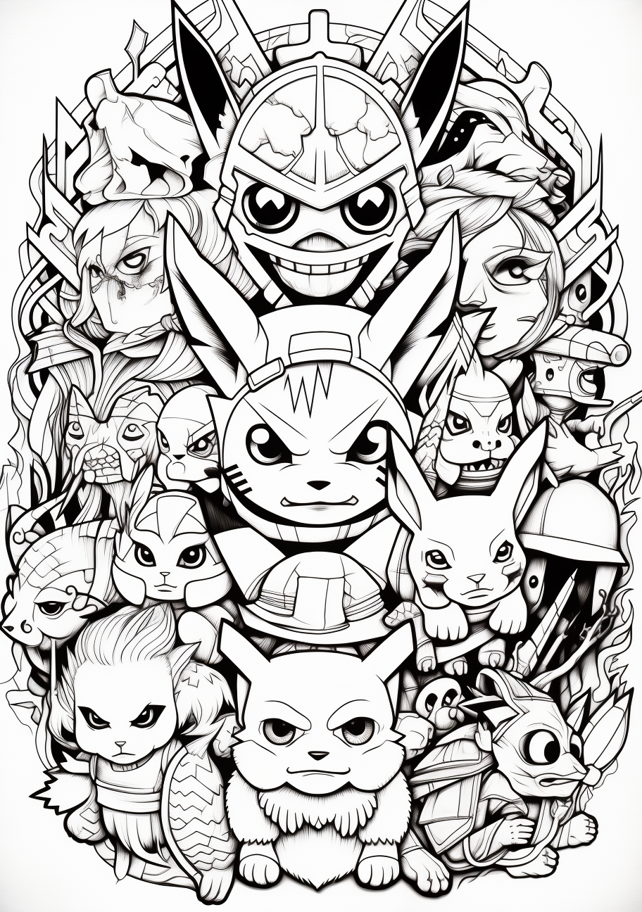 Pikachu and pokemon friends collective