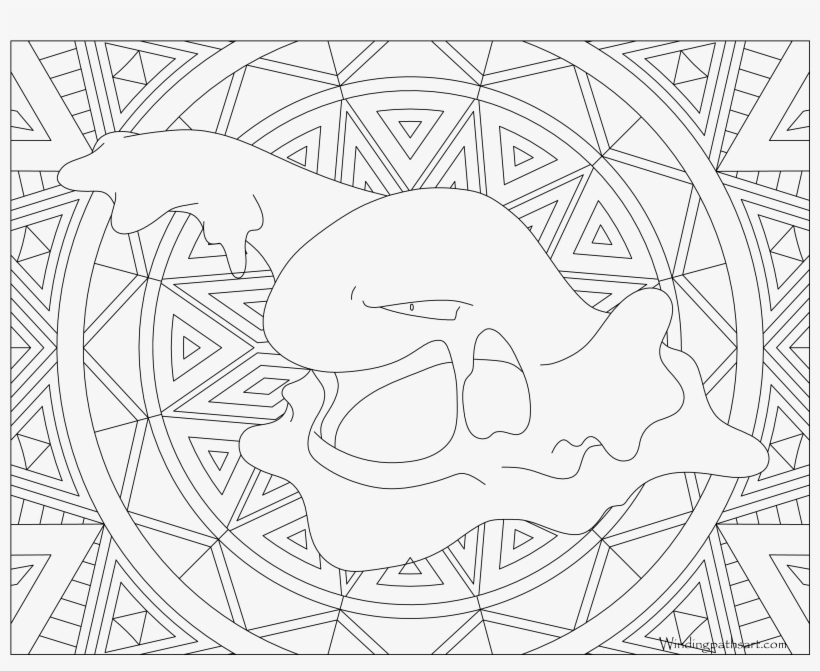 Muk pokemon coloring page