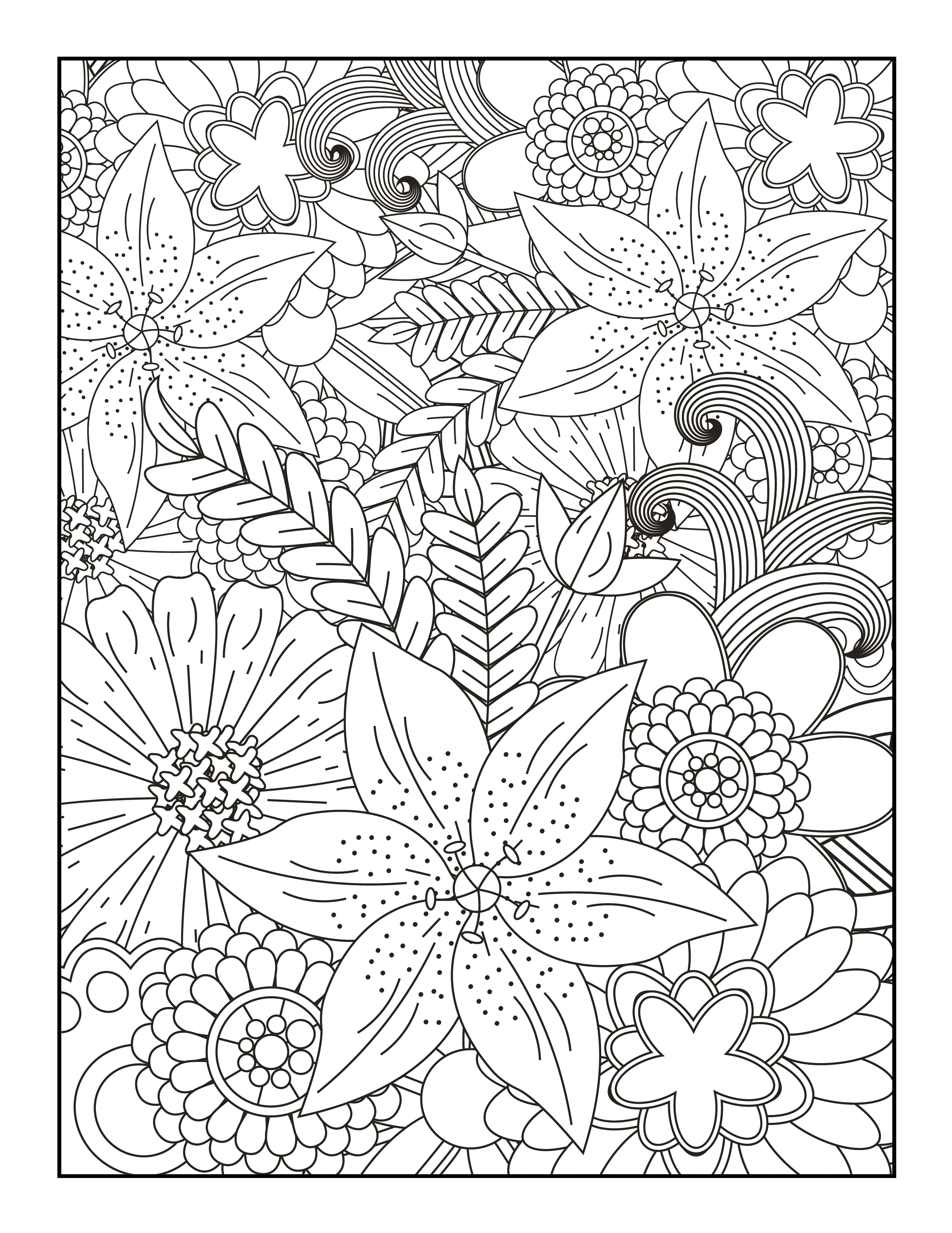 Color your world intricate zentangle flower designs for coloring made by teachers