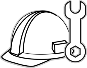 White hard hat clip art at