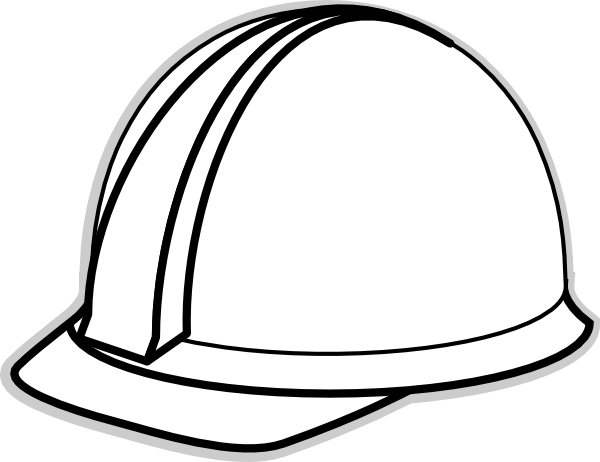 White hard hat clip art at