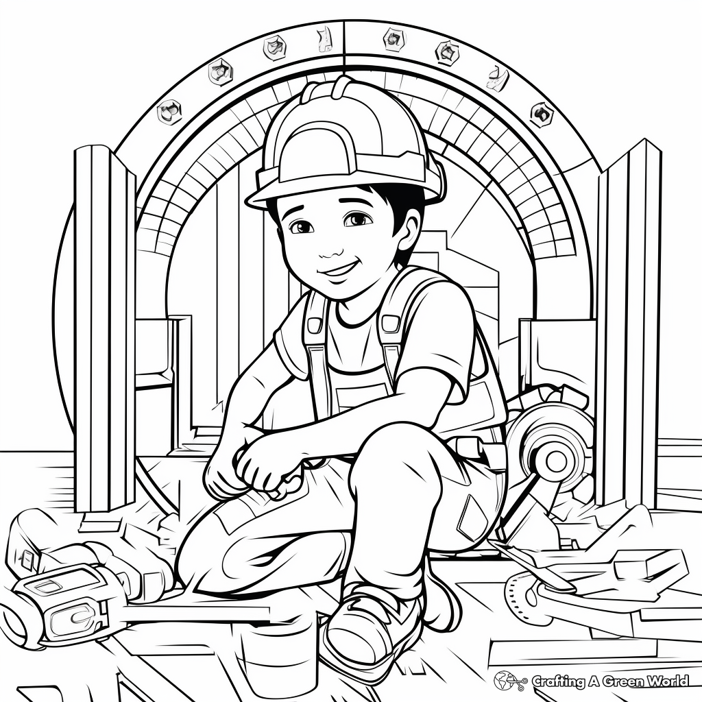 Construction coloring pages