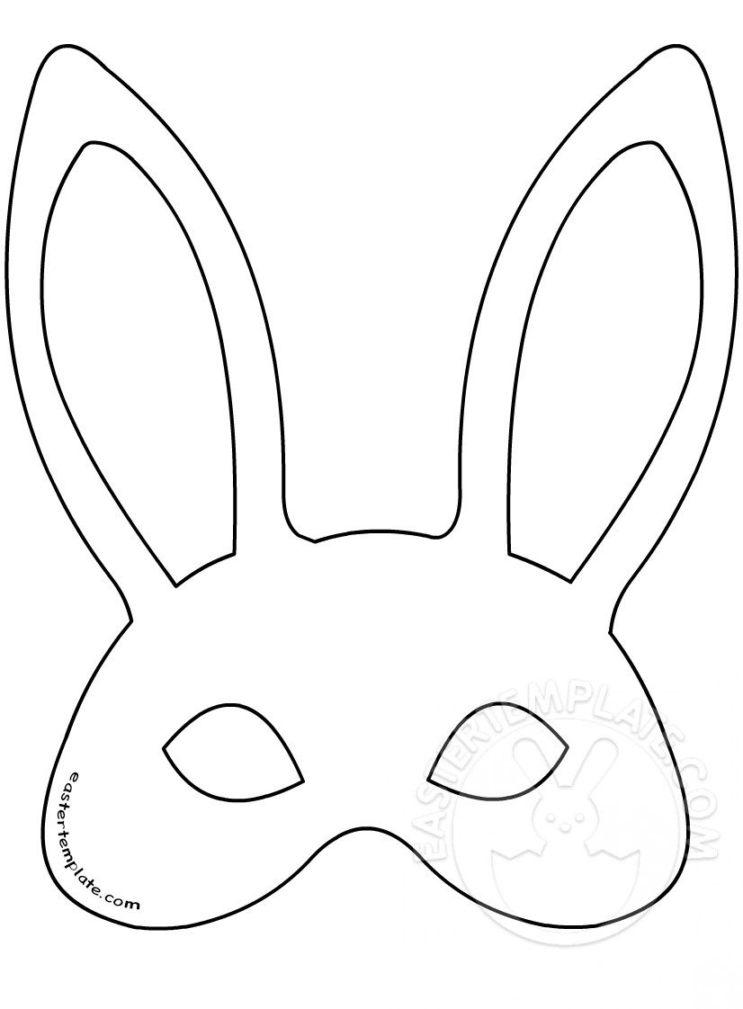 Easter bunny mask template