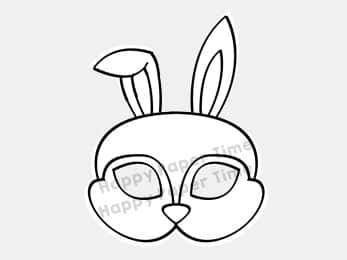 Rabbit bunny mask coloring craft