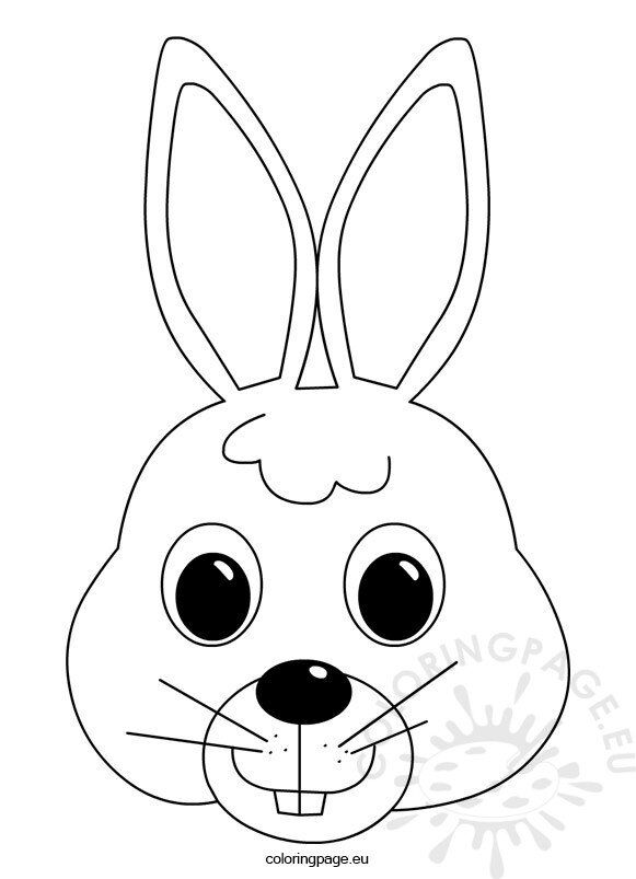 Easter bunny face coloring page coloring page