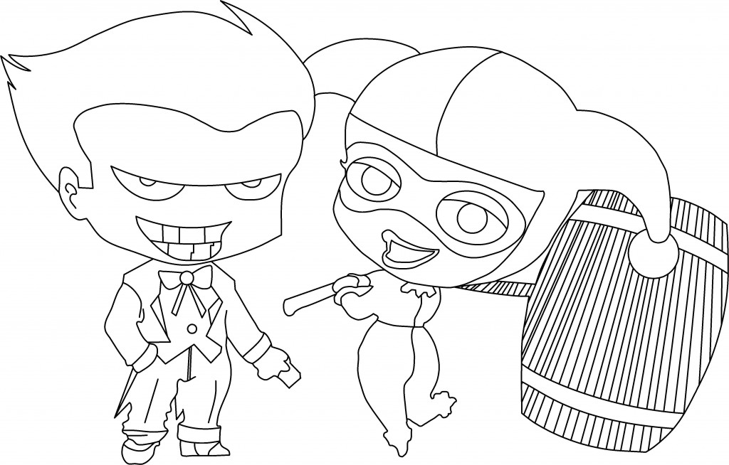 Harley quinn coloring pages