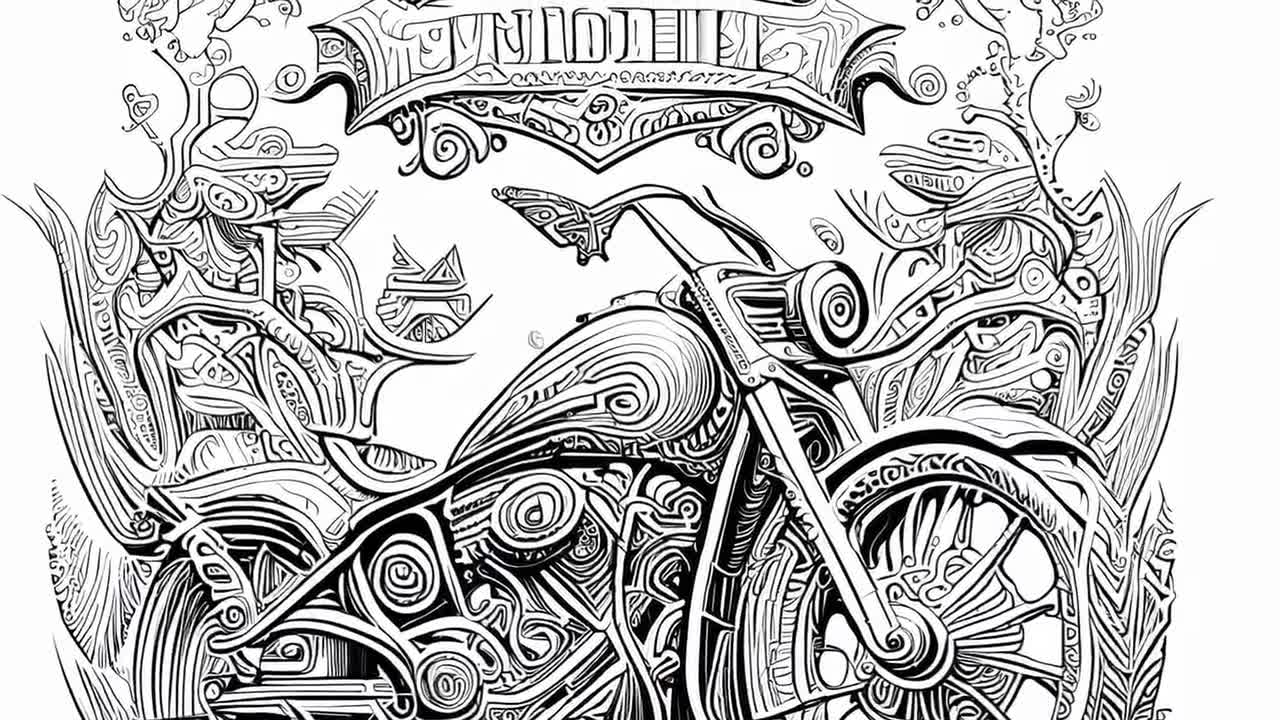 Pack stress relief coloring pages motorcycle digital print filigree detailed mandala instant download set coloring pages for adults