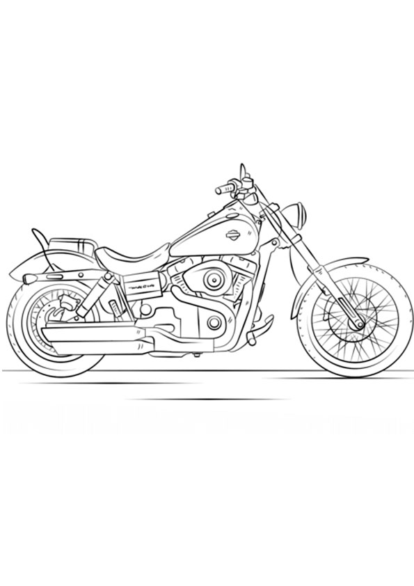 Coloring pages harley davidson coloring page