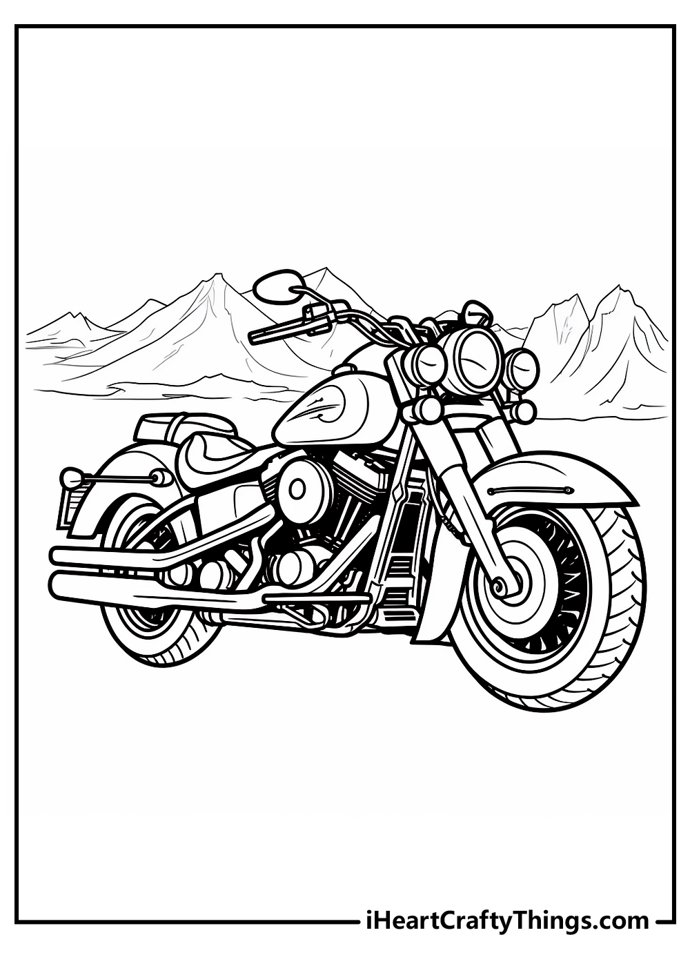 Motorcycle coloring pages free printables