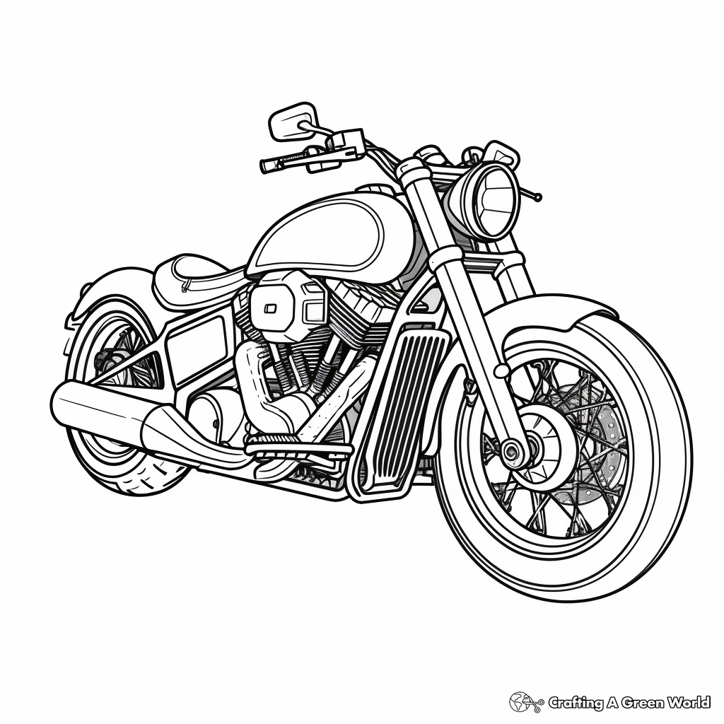 Motorcycle coloring pages