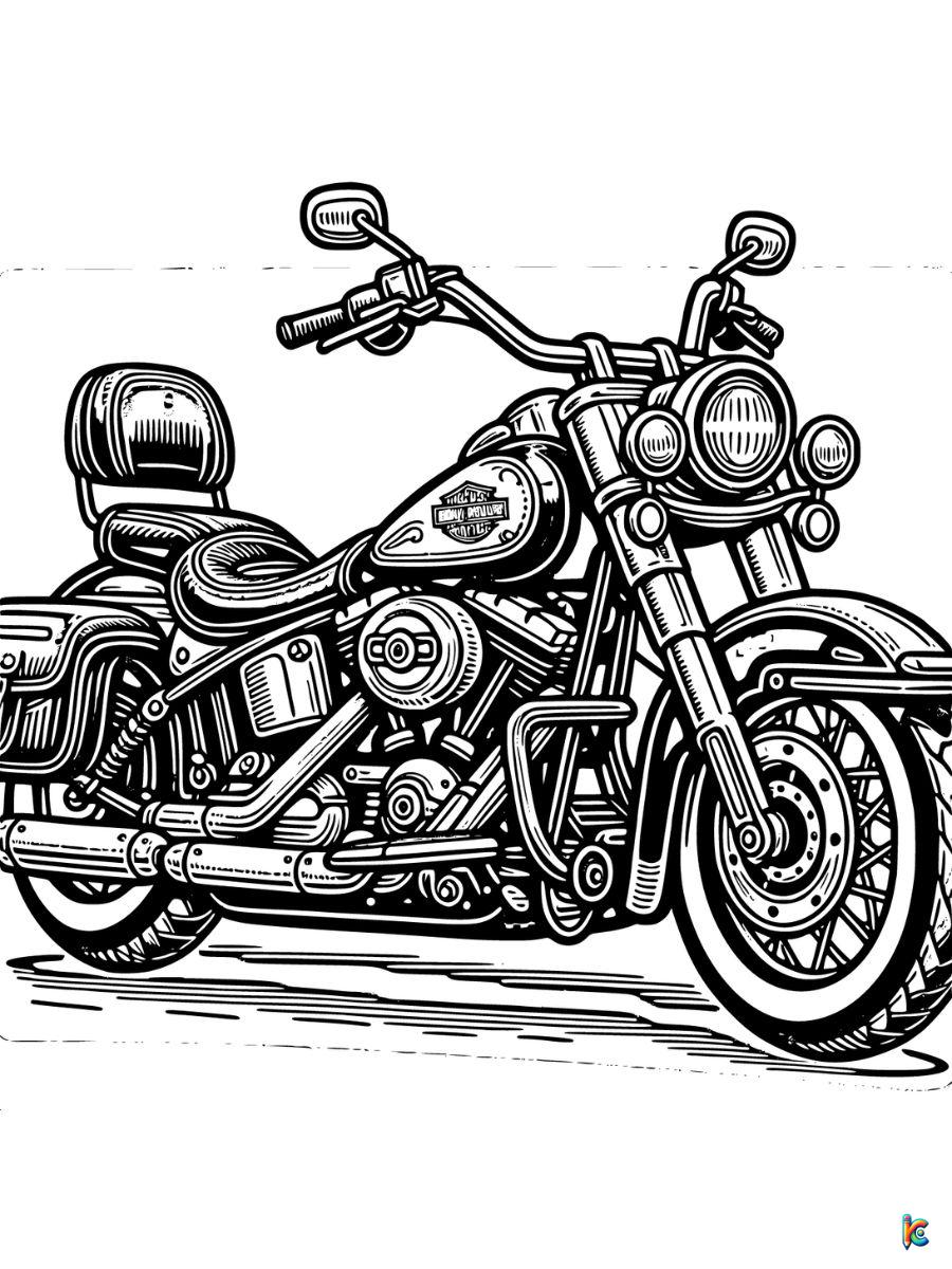 Motorcycle coloring pages â