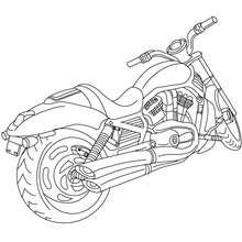 Harley davidson color in coloring pages