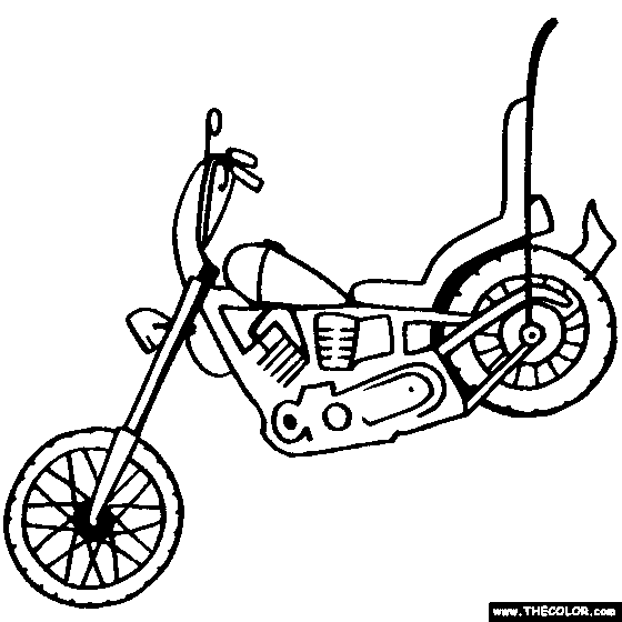 Harley davidson otorcycle coloring page