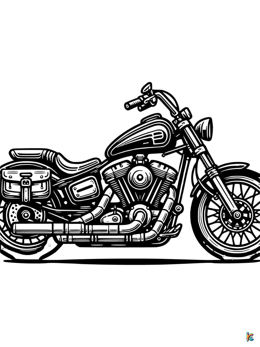 Motorcycle coloring pages â