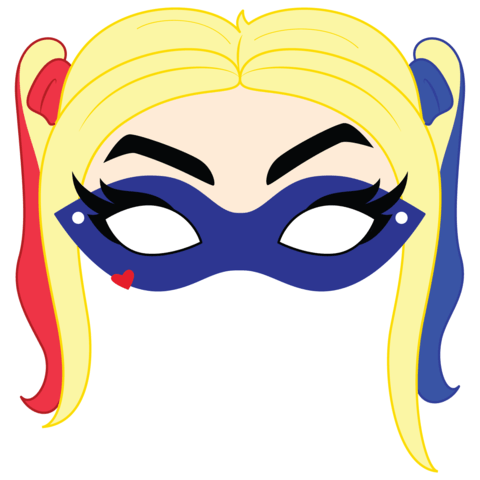 Harley quinn mask template free printable papercraft templates