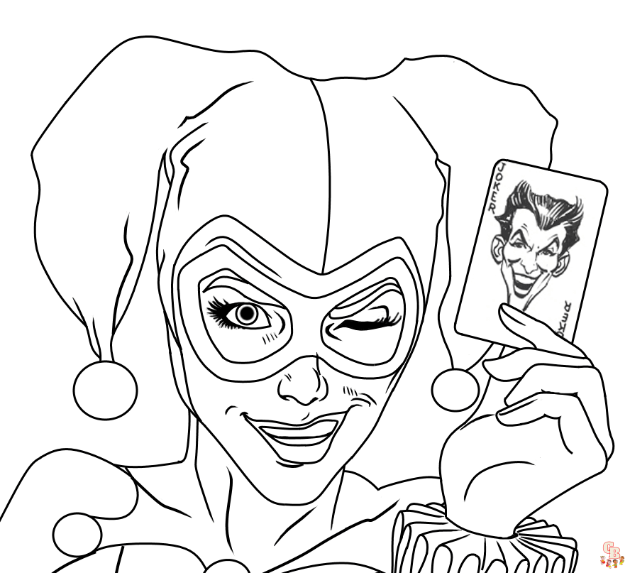 Free harley quinn coloring pages for kids