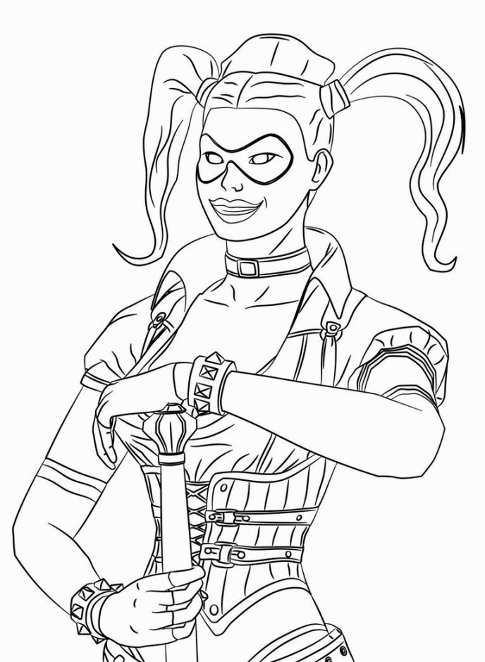 Harley quinn coloring pages