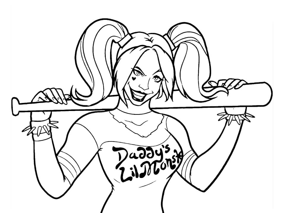 Harley quinn coloring pages