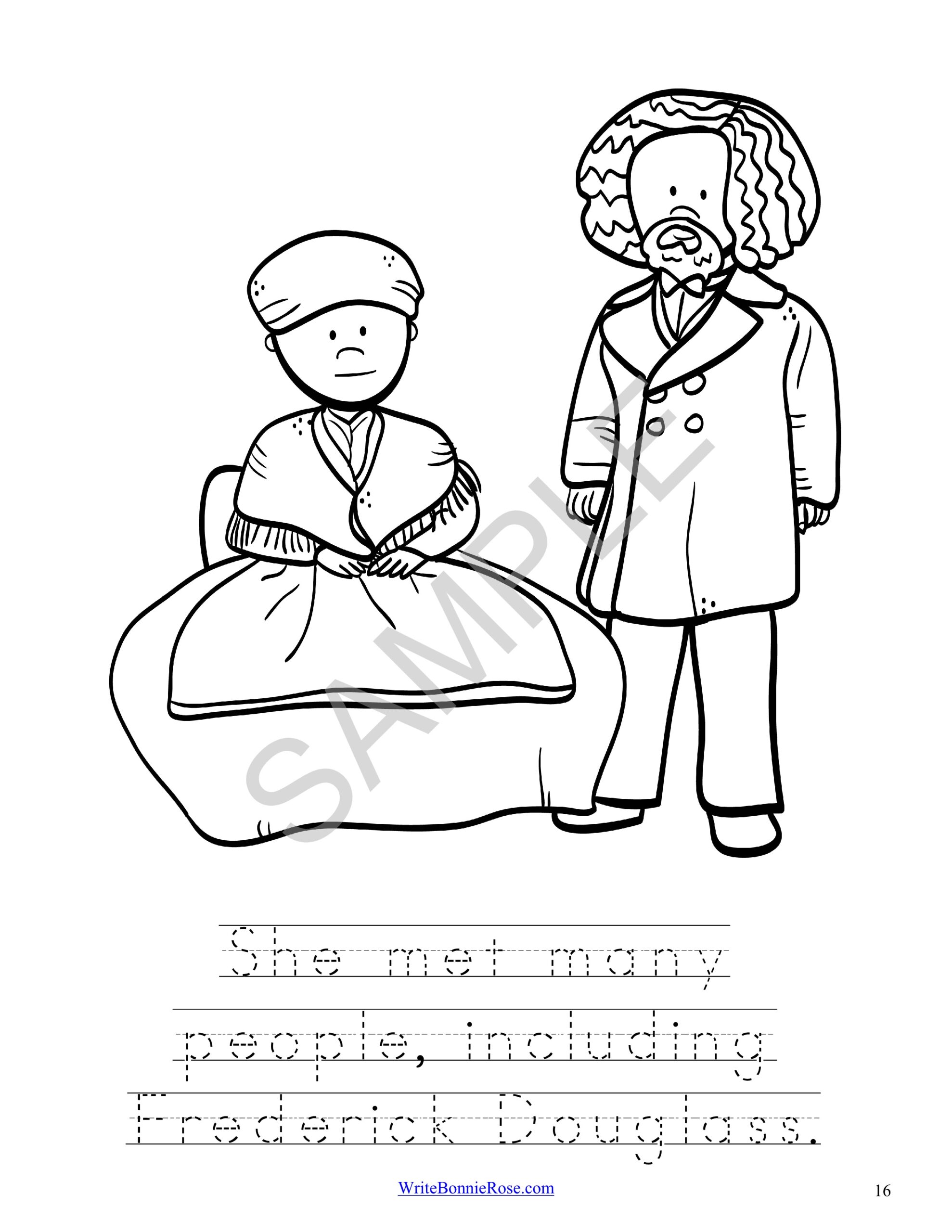 Life of harriet tubman coloring book