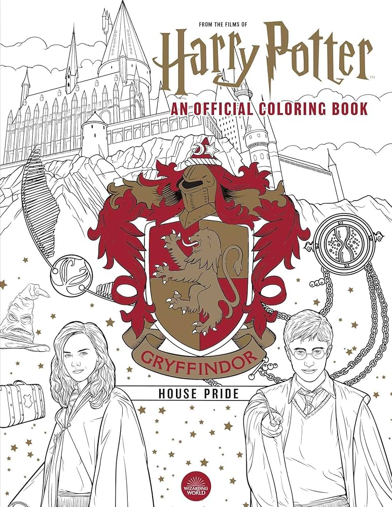 Harry potter coloring books set for kids adults