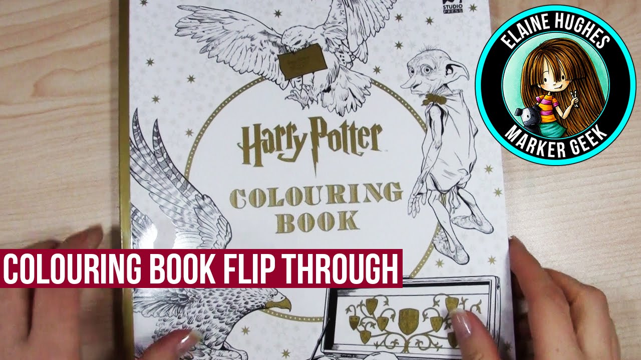 Harry potter colouring book flip through