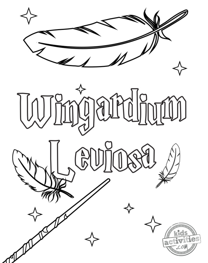 Free unofficial harry potter spells coloring pages kids activities blog